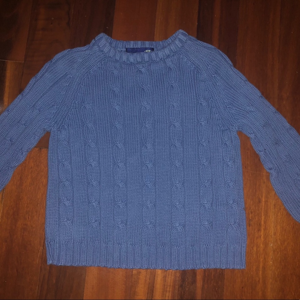 J.Khaki size 4 Blue Cable Knit Sweater